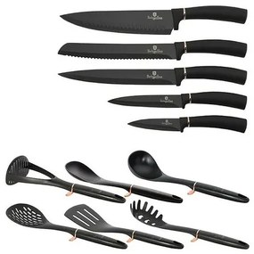 Set de ustensile de bucătărie Berlinger Haus 12 piese Black Rose Collection