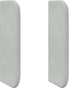 vidaXL Ureche pentru Tăblie Gri deschis 40,5 x 40,5 x 4 cm Catifea