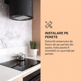 Klarstein Barella, hotă, 35 x 93 x 43 cm, recirculare, 518 m³/h, LED