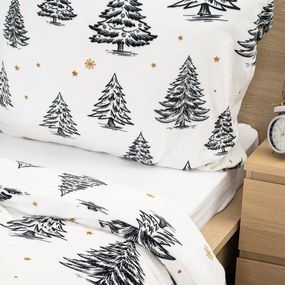 Lenjerie de pat din microflanel 4Home FrostedTrees, 140 x 200 cm, 70 x 90 cm, 140 x 200 cm, 70 x 90 cm