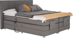 Pat electric reglabil, arcuri, gri, 160x200, MURKO NEW