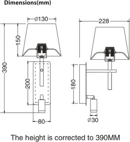 Zuma Line W4106-2AB+WH-LED Lampă de perete LUNA 1xE27/40W/230V + LED/2,5W alamă/alb