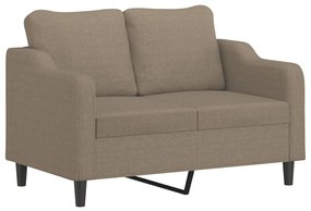 Canapea cu 2 locuri, gri taupe, 120 cm, material textil Gri taupe, 138 x 77 x 80 cm
