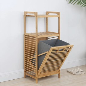 Cos de rufe, bambus natural / gri, KERI NEW