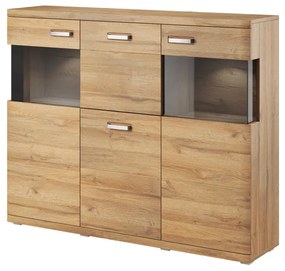 Expedo Comodă înalta HAYLEY (46), 150x120x37, stejar Grandson
