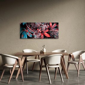 Tablou abstract cu flori exotice (120x50 cm)