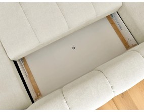 Colțar bej extensibil/cu spațiu de depozitare (cu colț pe partea stângă/în formă de "U") Fuji – Bobochic Paris