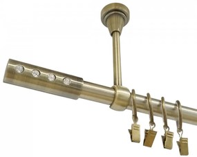Galerie simpla prindere tavan ALLURE 19 mm aur antic (Alege marime: 400 cm)
