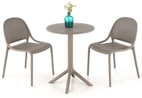 Masa rotunda Calvo khaki ø60/h72 cm