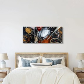 Tablou cu linguri cu condimente (120x50 cm)