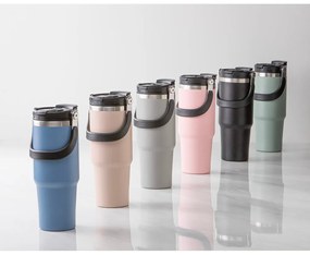 Sticlă neagră de călătorie din oțel inoxidabil 1 l Eco – Ladelle