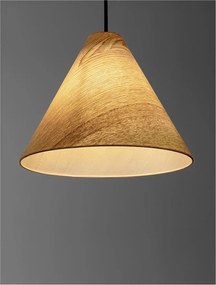 Lustra/Pendul lemn natural, ELYSIAN, D 30cm