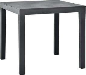 vidaXL Masă de grădină, antracit, 78 x 78 x 72 cm, plastic