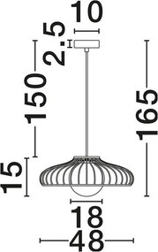 Lustra boho style pentru terasa exterior IP54 SAMY