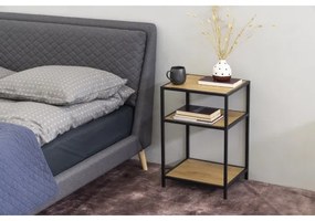 Noptieră SARON stejar/negru