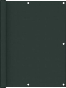 vidaXL Paravan de balcon, verde închis, 120x600 cm, țesătură oxford