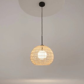 Lustra/Pendul design modern CANE 30cm bej