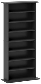 HOMCOM Dulap pentru CD-uri cu 6 Rafturi Reglabile pentru 360 CD-uri/185 DVD-uri Negru | Aosom Romania