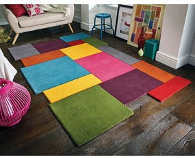 Covor din lână colorat Flair Rugs Collage, 150 x 240 cm