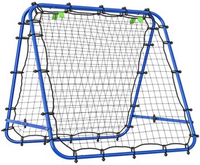 HOMCOM Poartă de Fotbal Pliabilă din PE și Metal, cu Unghi Ajustabil, Ideală pentru Antrenament, 100x95x90cm, Albastru | Aosom Romania
