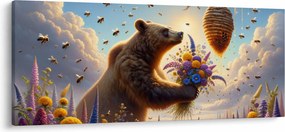 Tablou - Ursul și albinele (120x50 cm)