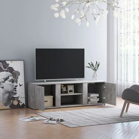 Comoda TV, gri beton, 120 x 34 x 37 cm, PAL 1, Gri beton