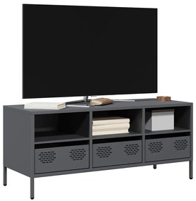 vidaXL Dulap TV, antracit, 101,5x39x43,5 cm, oțel laminat la rece
