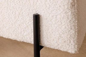 Bancheta tapitata cu spatiu de depozitare LOFT 100cm boucle white