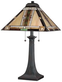 Quoizel QZ-NAVAJO-TL-VB - Lampă de masă Tiffany NAVAJO 2xE27/60W/230V