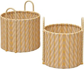 Set 2 cosuri decorative , din metal si plastic , "Scoubidou"