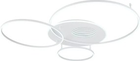 Lustra LED aplicata design circular INVERTINA alb