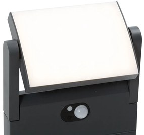 Stâlp de iluminat exterior gri închis cu senzor de mișcare 60cm IP54 Solar - Judge
