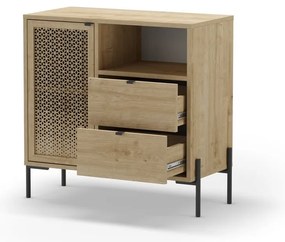 Dulap în culoare naturală cu aspect de lemn de stejar 80x80 cm Inca – Marckeric