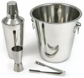 Set accesorii bar 4 piese Kinghoff KH1244, otel inoxidabil, argintiu
