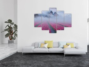 Tablou - Peisaj cu câmpuri de lalele (150x105 cm)