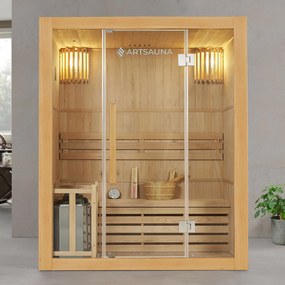 Tradičná saunová kabína / fínska sauna Tampere 150 x 110 cm 4,5 kW