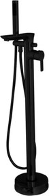 Baterie cada - dus freestanding Invena Glamour negru mat