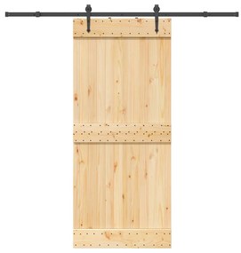 vidaXL Ușă glisantă cu set feronerie, 90x210 cm, lemn masiv de pin