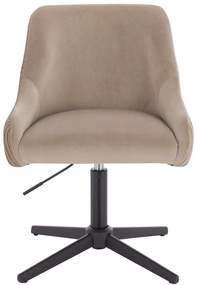 HR920CROSS Scaun Latte din Catifea cu Bază Neagră