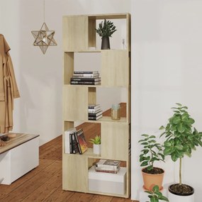 809092 vidaXL Bibliotecă/Separator cameră, stejar sonoma, 60x24x155 cm