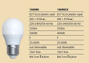 Bec LED-E27-ILLU 6W 550lm 3000K