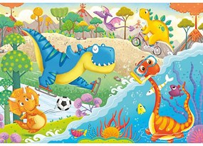 PUZZLE PRIETENII MEI DINOZAURII, 2X12 PIESE - RAVENSBURGER (RVSPC05246)