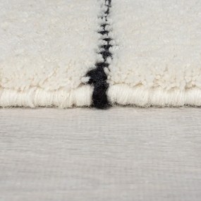 Covor crem țesut manual din lână 120x170 cm Dottie Linear – Flair Rugs