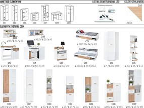 Dulap cu rafturi Congresual C02 (alb). 1137210