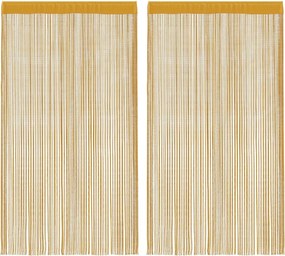 vidaXL Perdele șir 2 buc Aur 140x250 cm
