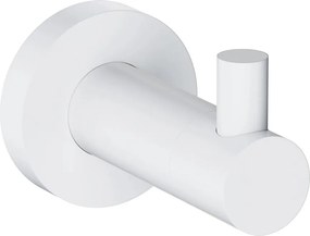 Cuier simplu Omnires Modern Project din alama finisaj alb mat