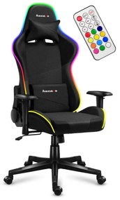 Fotoliu gaming Fusion 6.3 (negru + multicolor) (cu iluminat LED). 1087489