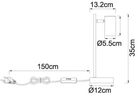 Globo 57911TSA - Lampă de masă ROBBY 1xGU10/5W/230V