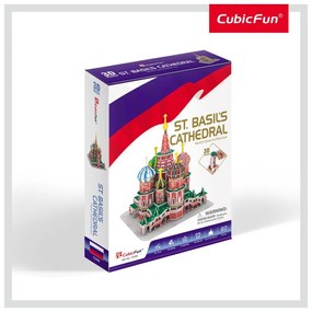 PUZZLE 3D CATEDRALA ST. BASIL (NIVEL MEDIU 92 PIESE)  - CUBICFUN (CUC239H)