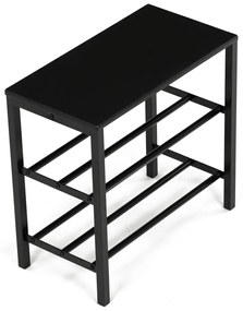 Botník 83168-42 BK, metal, negru